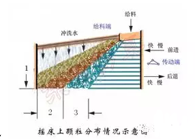 摇床上颗粒分布图